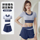 DUTRIEUX 瑜伽服女運(yùn)動(dòng)跑步套裝夏季訓(xùn)練健身服晨跑服短褲速干透氣T恤短褲 瑜伽服套裝短袖+短褲 M【建議90-115斤】