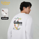 卡賓男裝 數碼印花LOGOT恤2024秋新款寬松上衣簡(jiǎn)約時(shí)尚街頭H 漂白色02 M /170/48