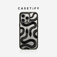 CASETIFY 黑色大王蛇防摔手機殼適用于iPhone15promax透明黑框