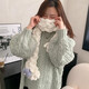 帝行（DIXING）手指圍巾毛線編織材料包diy手工禮物送男女朋友自制粗線圍脖學(xué)生情侶 奶白色圍巾材料包（泡芙花不用織）+教程