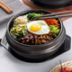 康舒（KANGSHU）石鍋拌飯專用砂鍋商用煲仔飯瓦罐沙鍋家用經(jīng)典耐高溫石鍋淺鍋組合 1100ML經(jīng)典石鍋+托盤(適合單人)