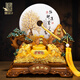 嫣設(shè)計(jì)金蟾招財(cái)擺件聚寶盆客廳公司生意興隆店鋪喬遷開業(yè)大吉禮物高檔 金蟾納財(cái)紫檀色尺寸：30*16*30cm