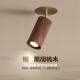 晟煊（SHENGXUAN）射燈led天花燈客廳背景墻日式走廊過(guò)道燈簡(jiǎn)約現(xiàn)代胡桃木明裝筒燈 暗裝7.5開孔-胡桃木+銅暖光5W