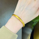 底蘊5d黃金手鐲菱格紋時(shí)尚簡(jiǎn)約大氣999足金鐲子女2024年新情人節禮物 6.0cm