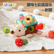 jollybaby拔拔樂(lè) 毛絨過(guò)家家玩具動(dòng)物玩偶拔蘿卜可啃咬彩色款0-1歲 彩虹色拔拔樂(lè)【刺猬款】