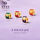 菜百首飾 黃金轉運珠 足金5D鎏彩國風(fēng)生肖組合轉運珠 定價(jià) HD 黃金轉運珠 約0.3g鼠龍猴轉運珠