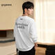 gxgjeans男裝 2024年秋季寬松白色字母印花套頭圓領(lǐng)衛衣 白色 XL (180)