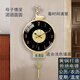 凱琴現(xiàn)代簡約掛鐘黃銅時鐘高檔鐘表家用鐘表現(xiàn)代格柵背景墻日歷鐘飾 全銅帶日歷-銅板黑色表盤 40cm 自動對時電波機(jī)芯（保10年）