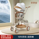 BIMO比陌遛娃神器可登機(jī)可坐躺高景觀輕便嬰兒推車超輕折疊溜娃車 【8代】旗艦版-奶茶金