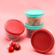 特百惠（Tupperware）MM圓形迷你儲藏盒200ml密封奶粉干果零食收納保鮮盒隨機色家居館 2個裝