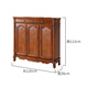 馨華源木業(yè)（XHYFURNITURE）實(shí)木美式三門(mén)鞋柜歐式客廳入戶(hù)門(mén)廳柜多功能超大空間四門(mén)儲物柜 三門(mén)鞋柜120*38*113cm