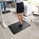 輕松人pu抗疲勞墊黑色純色半軟墊站立腳墊升降桌腳墊廚房腳墊講臺腳墊 黑色 81cm*51cm 1件數
