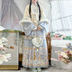 華闕歌原創(chuàng  )明制漢服女秋冬款加絨加厚披襖古風(fēng)古裝馬面裙套裝兒童拜年服 米色全套：加絨披襖+里衣+馬面裙 M