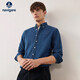 納維凱爾意大利小帆船男長(cháng)袖牛仔襯衫全棉襯衣1331904501 牛仔藍 2XL/42