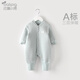 巴厘小豬嬰兒連體衣服加厚夾棉新生兒哈衣爬爬服一歲保暖秋裝寶寶睡衣秋冬 黛藍(lán) 90cm