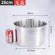 加厚不銹鋼調料罐調味盒味盅豬油罐廚房料缸圓形調味盒打蛋盆辣椒罐 28cm加厚調料罐（無(wú)蓋）送勺子