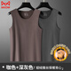貓人（MiiOW）貂絨蠶絲無(wú)痕保暖背心男士加厚秋冬季內穿打底衫德絨瑣溫坎肩上衣 深灰色+咖啡色 XL (130-150斤)