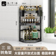 九千谷轉(zhuǎn)角調(diào)料架廚.房置物架佐料調(diào)味品瓶罐掛鉤大容量臺面收納籃6356