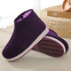 紅青百年冬季棉鞋女保暖傳統中式老北京棉布鞋中老年家居加絨加厚媽媽棉鞋 紫色 39 （適合37的腳穿）