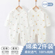 棉芹嬰兒衣服春秋款新生兒連體衣寶寶純棉冬季打底內(nèi)衣睡衣哈衣爬服 【藍(lán)+黃】奶瓶2件裝 59cm (建議1-3個(gè)月8-12斤)