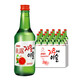 真露韓國原裝進(jìn)口燒酒青葡萄味清酒低度酒360ML瓶利口酒果味酒桃子 西柚味20瓶