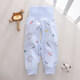 小三月嬰兒護肚臍褲子純棉男童寶寶春秋高腰女童單條開(kāi)襠無(wú)骨縫制0-1歲 M-11星星兔藍 90 cm 建議20-26斤