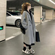 GARNUO高級感灰色呢子大衣女中長款2025秋冬季新款小個子赫本風毛呢外套 灰色【常規(guī)內(nèi)里】 S【80-100斤】