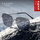 CAPONI偏光太陽(yáng)鏡男純鈦無(wú)框墨鏡開(kāi)車(chē)駕駛日夜兩用變色防眩光紫外線(xiàn)釣魚(yú) 朝曦槍-偏光變色日夜兩用開(kāi)車(chē)