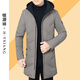 恒源祥羽絨服男士中長(cháng)款2025新款冬季加厚青年帥氣中年白鴨絨外套男大衣 咖色 B-78911【連帽】 175/L