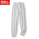 南極人兒童防蚊褲薄款夏季寶寶睡褲純棉男女童中大童燈籠休閑寬松長(cháng)褲子 白色（抗菌提花款） 170（建議身高156-165CM）