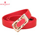 夢(mèng)特嬌女士皮帶女士腰帶自動(dòng)扣褲帶本命年騏驥紅腰帶女禮盒新年禮物婚禮