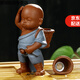 咖慧樂噴水尿童和尚紫砂小孩童子撒尿娃娃茶寵擺件哥窯茶玩茶具配件 大尿童加茶漏紅泥