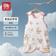 愛(ài)貝迪拉（AIBEDILA）兒童無(wú)袖睡袋純棉嬰兒夏季薄款分腿款寶寶春秋款無(wú)袖背心防踢被 【單層】夢(mèng)境23-35℃ L碼