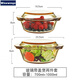 WINEWINGS微波爐耐熱玻璃碗熱飯蒸米飯器皿專用帶蓋餐具烘焙碗家用泡面湯煲 700+1000ml兩件套