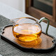 金鑲玉 玻璃公道杯 高硼硅耐熱公杯茶海分茶器功夫茶具配件300ml禮盒裝 玄金玻璃公杯