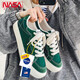 NASA XVVX官方聯(lián)名情侶帆布鞋男女同款百搭韓版學(xué)生低幫板鞋平底休閑潮鞋子 綠色 41 男