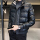 花花公子皮羽絨服男士2025冬季新款男裝潮牌厚短款冬裝衣服厚款外套男 黑色 XL 125-135斤