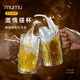 MUMU高端輕奢冰川啤酒杯6個(gè)套裝家用高顏值北歐風(fēng)帶把手精釀扎啤杯子 冰川啤酒杯【2只裝】 450ml