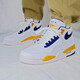 NIKE耐克男鞋夏季新款運(yùn)動(dòng)鞋AIR MAX氣墊休閑鞋AJ4兄弟款實(shí)戰(zhàn)籃球鞋 湖人 白藍(lán)黃BQ4212-102 42