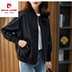 皮爾卡丹2026春秋新款棒球服休閑短外套女韓版寬松顯瘦百搭夾克上衣女 黑色 XL 建議【125-140斤】