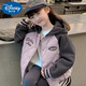 迪士尼（Disney）女童外套秋冬款2025新款洋氣小女孩夾棉連帽棉服上衣兒童加厚衣服 紫色 110