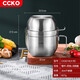 CCKO 快餐杯304不銹鋼加厚保溫泡面碗泡面杯帶蓋宿舍學(xué)生便當盒快餐盒 不銹鋼雙層快餐杯 2000ml