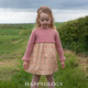 happyology英國新款兒童碎花裙子女童羊毛裙洋氣公主裙長(cháng)袖連衣裙 丁香粉 98 (98cm)