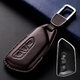 舒米適用2024款大眾邁騰b9鑰匙套380尊貴版包高檔真皮汽車(chē)用品扣殼 K款棕色+扣【邁騰B9專(zhuān)用】