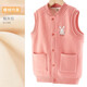 多妙屋女童馬甲秋冬裝新款兒童背心中大童坎肩內搭外穿加絨加厚洋氣馬夾 加絨煙灰紅81396 150