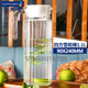 法國弓箭樂(lè )美雅玻璃冷水壺涼水壺扎壺家用大容量水壺飲料果汁壺水杯套裝 四方雪柜樽(1.1L)
