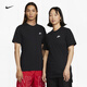 耐克男刺繡柔軟T恤春季純棉輕便休閑標準款舒適NIKE CLUB AR4999 013黑/(白) XL