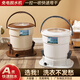 速野脫水機(jī)手動(dòng)單脫水甩干機(jī)甩干桶免電拉繩式小型脫水機(jī)單杠脫水桶家用大容量迷你宿舍出租房單脫水機(jī) 【大容量頂配款】棕色+降噪蓋+瀝水