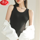 浪莎（LangSha）長(cháng)款吊帶背心女春季螺紋打底衫顯瘦百搭外穿打底內搭 黑色 L
