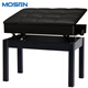 莫森（MOSEN）MS-22C琴凳 實木皮質(zhì)帶書箱加厚椅子 雙人升降通用凳子 烤漆黑